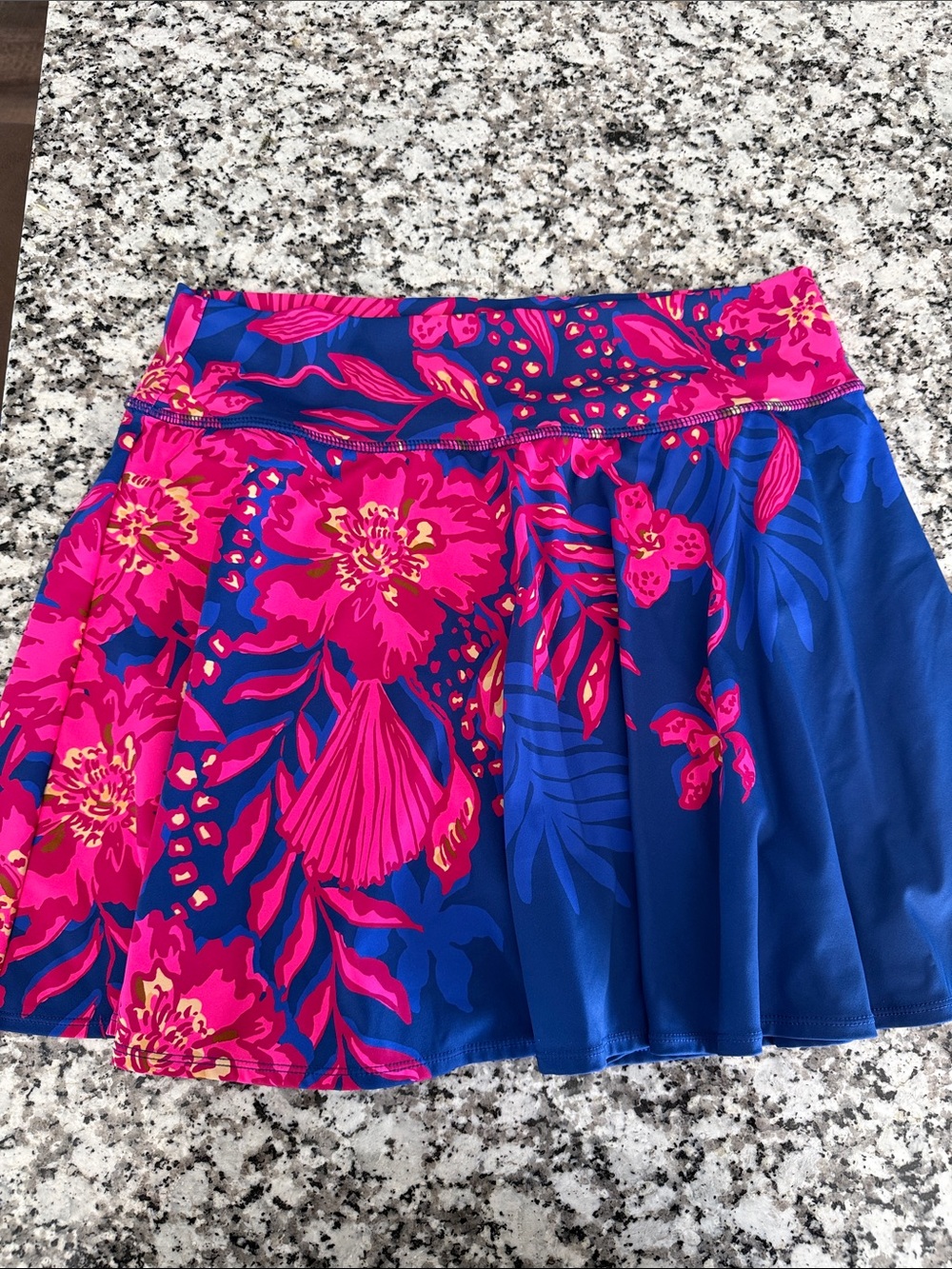 Never Worn! Lilly Pulitzer Blue & Pink Floral A-Line Women's Skort